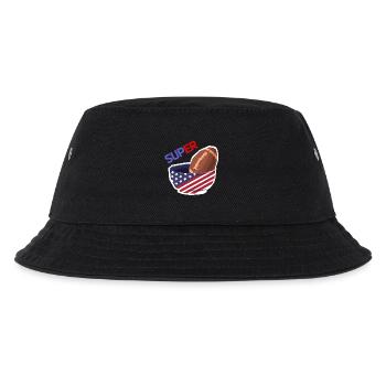 American Football Finale Champion Lustig Team Fan - Kinder Bucket Hat - Schwarz - Vorne