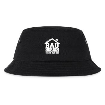 Bauherrin wichtige Entscheidungen Hausbau Bau Haus - Kinder Bucket Hat - Schwarz - Vorne