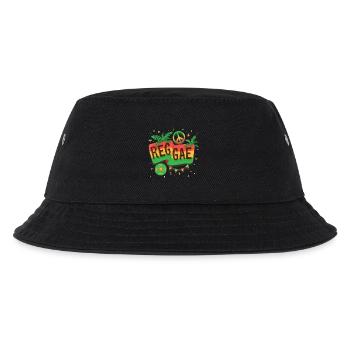 Reggae Flagge Regenbogen Vibe - Kinder Bucket Hat - Schwarz - Vorne