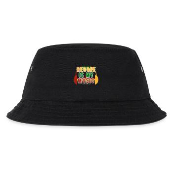 Reggae Ist Meine Musik - Kinder Bucket Hat - Schwarz - Vorne