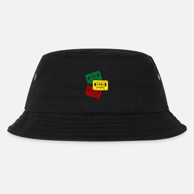 Kassettenfarben Trio - Kinder Bucket Hat - Schwarz