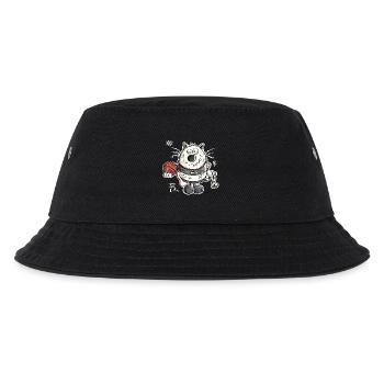Coole Katze I Maine Coon Comic I Geschenk - Kinder Bucket Hat - Schwarz - Vorne