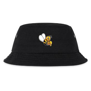 Fleißige Honigbiene - Kinder Bucket Hat - Schwarz - Vorne