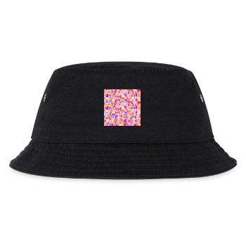 bunte Buttons farbige Buttons farbige Pins - Kinder Bucket Hat - Schwarz - Vorne