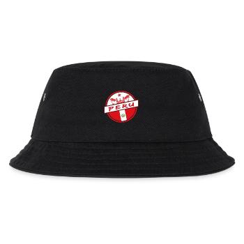 Peru circle in the national colors - Kids’ Bucket Hat - black - Front