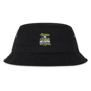 Angeln Angler Vater Sohn - Kinder Bucket Hat - Schwarz - Vorne