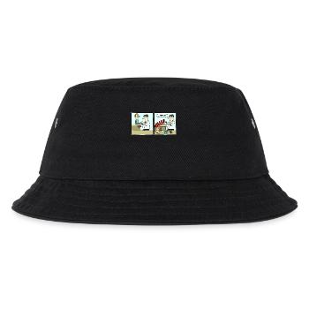 Fussballer Comic Cartoon Fussball Lustig Witzig - Kinder Bucket Hat - Schwarz - Vorne