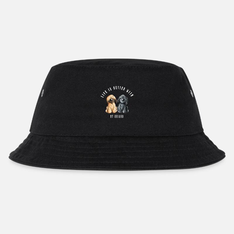 Life is Better With My Briard - Kinder Bucket Hat - Schwarz