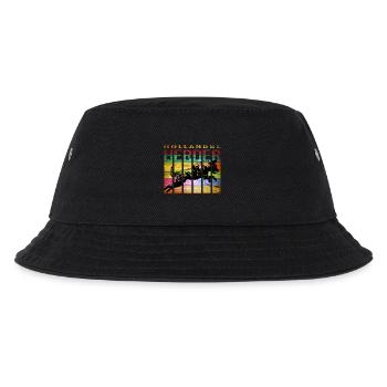 Hollandse Herder Rauhaar - Kinder Bucket Hat - Schwarz - Vorne