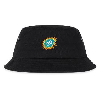 30 Geburtstag, Burst Sticker - Kinder Bucket Hat - Schwarz - Vorne