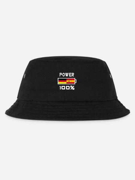Deutschland und Spanien Power 100% - Kinder Bucket Hat - Schwarz