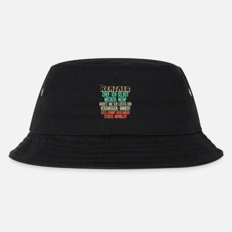 Rentner Rente - Kinder Bucket Hat - Schwarz