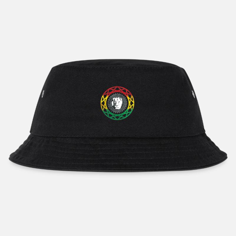 Visage de lion dans le style mandala rasta - Bob Enfant - noir