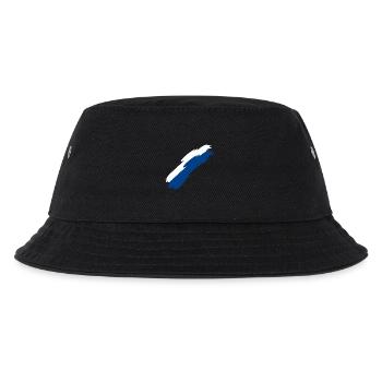 Finnland Fahne Farben - Kinder Bucket Hat - Schwarz - Vorne