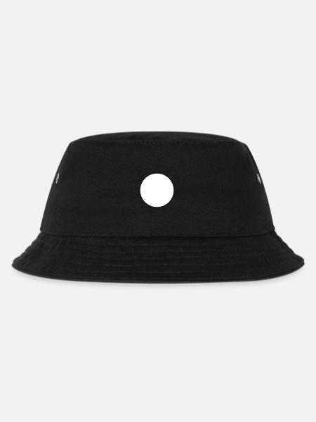 Kreis weiß - Kinder Bucket Hat - Schwarz