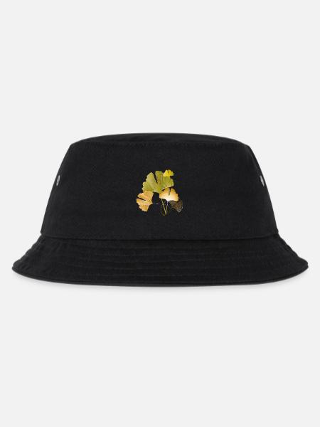 Feuilles élégantes de ginkgo doré et vert - Bob Enfant - noir