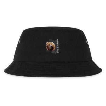 strength, charakter, kodiak bär - Kinder Bucket Hat - Schwarz - Vorne