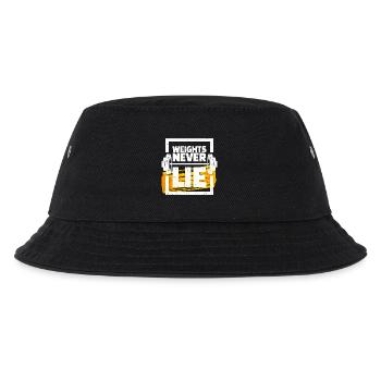 Gewichte Hanteltraining Fitnessstudio Bodybuilding - Kinder Bucket Hat - Schwarz - Vorne