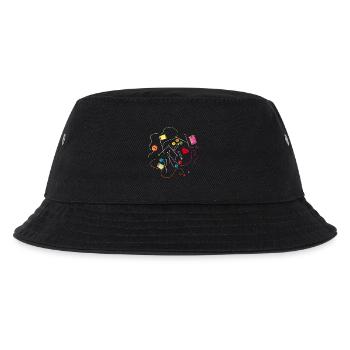 Nähutensilien Knöpfe,Nadel, Faden und Nähgarn - Kinder Bucket Hat - Schwarz - Vorne