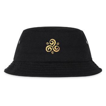 Yoga Gold Triskele Buddhismus Meditation Ornament - Kinder Bucket Hat - Schwarz - Vorne