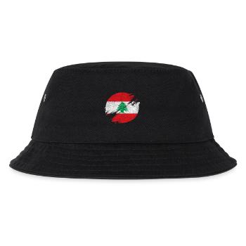 Libanon Vintage Kreis / Geschenkidee - Kinder Bucket Hat - Schwarz - Vorne
