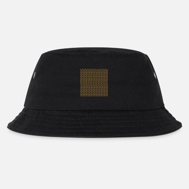 Rye ears of corn pattern, plants - Kids’ Bucket Hat - black