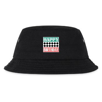 BIRTHDAY. HAPPY BIRTHDAY. HAPPY BIRTHDAY. - Kids’ Bucket Hat - black - Front