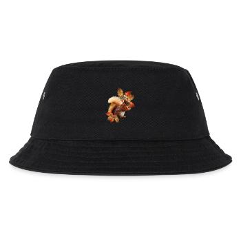 Motif écureuil avec feuilles de chêne, femme d’automne - Bob Enfant - noir - Devant