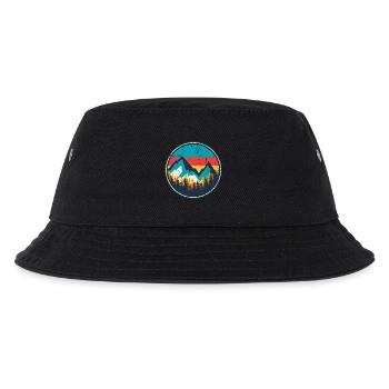 Aurora Ridge Mountain Sonnenuntergang - Kinder Bucket Hat - Schwarz - Vorne