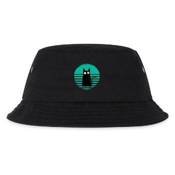 Black Cat Sunset Mint - Kids’ Bucket Hat - black - Front