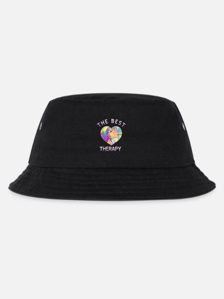 Pferd - Kinder Bucket Hat - Schwarz