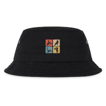 Motorcross Vintage Design / Gift Idea - Kids’ Bucket Hat - black - Front