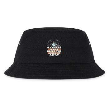 Witz Cool Lustig Statement Kaffee - Kinder Bucket Hat - Schwarz - Vorne