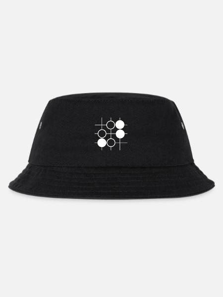 Go Brettspiel - Kinder Bucket Hat - Schwarz