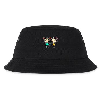 Freundin Beste Freunde - Kinder Bucket Hat - Schwarz - Vorne