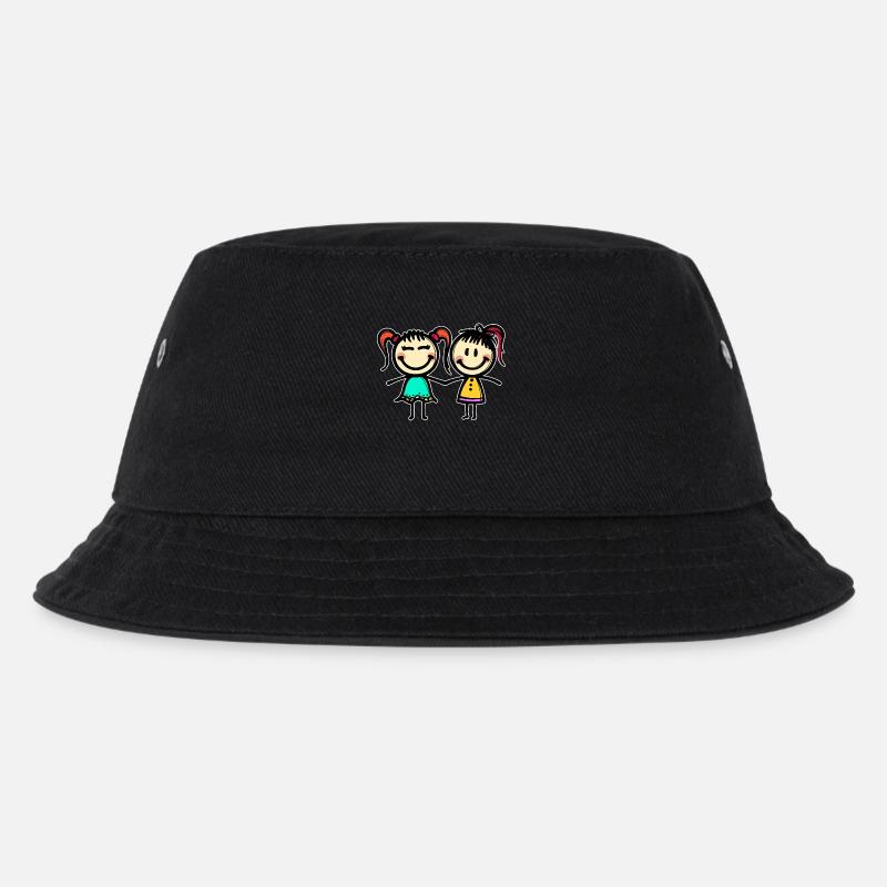Freundin Beste Freunde - Kinder Bucket Hat - Schwarz