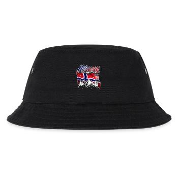 Norwegen - Kinder Bucket Hat - Schwarz - Vorne