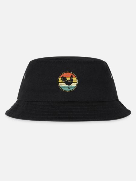 Hahn Huhn Hühner - Kinder Bucket Hat - Schwarz