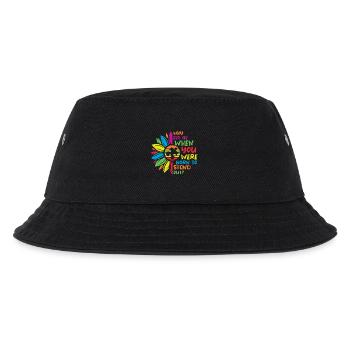 Warum fit in Autism Awareness Flower - Kinder Bucket Hat - Schwarz - Vorne
