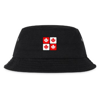 Kanada Ahornblatt Flaggen Design - Kinder Bucket Hat - Schwarz - Vorne