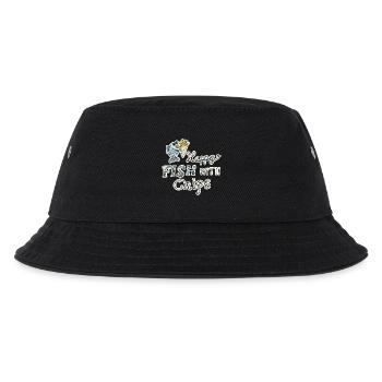 Fisch mit Pommes! Leckeres Essen lustiger Spruch - Kinder Bucket Hat - Schwarz - Vorne