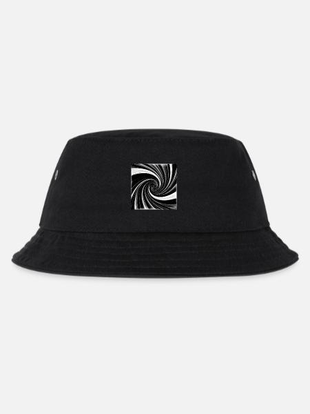 Black and white vortex - Kids’ Bucket Hat - black