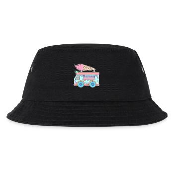 Kids Eiscreme - Kinder Bucket Hat - Schwarz - Vorne