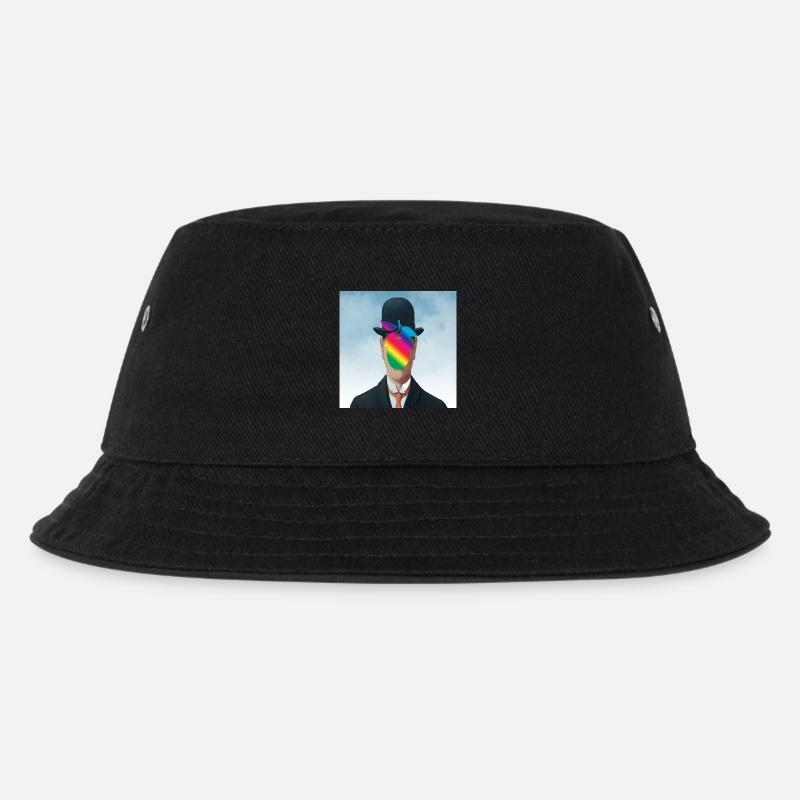 Regenbogen Apfel-Mann - Kinder Bucket Hat - Schwarz