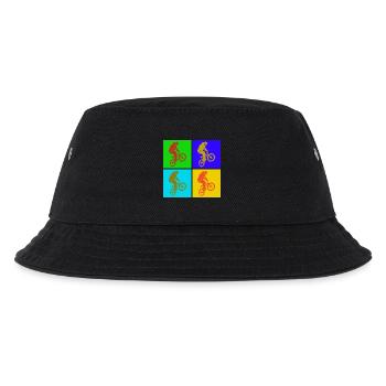 BMX Pop Art  - Kinder Bucket Hat - Schwarz - Vorne