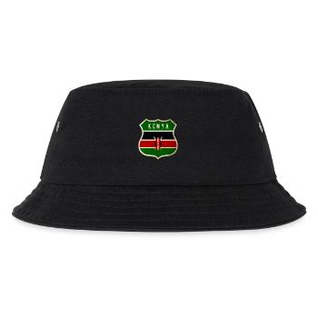 Kenia Wappen Flaggen Design - Kinder Bucket Hat - Schwarz - Vorne