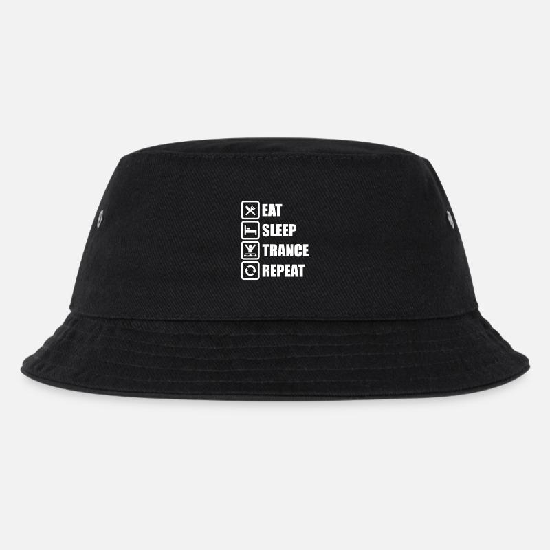 Eat Sleep Trance Repeat! - Kids’ Bucket Hat - black