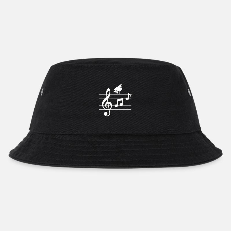 Klavier - Flügel - Kinder Bucket Hat - Schwarz