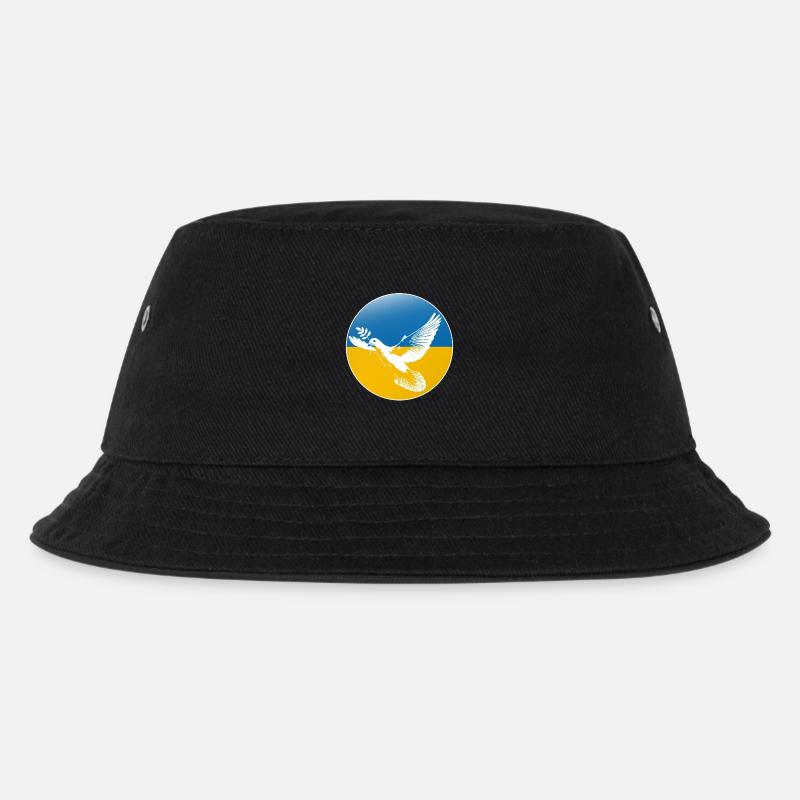 Ukraine Friedenstaube - Kinder Bucket Hat - Schwarz