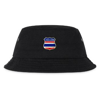 Thailand Wappen Flaggen Design - Kinder Bucket Hat - Schwarz - Vorne